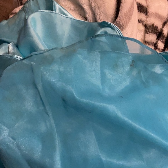 Blue Rhinestone Prom Dress - Picture 7 of 7